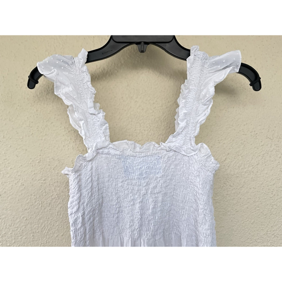 Hill House The Ellie Nap Dress Sheer White Swiss Dot M Prairie Cottage Tradwife - Picture 7 of 11
